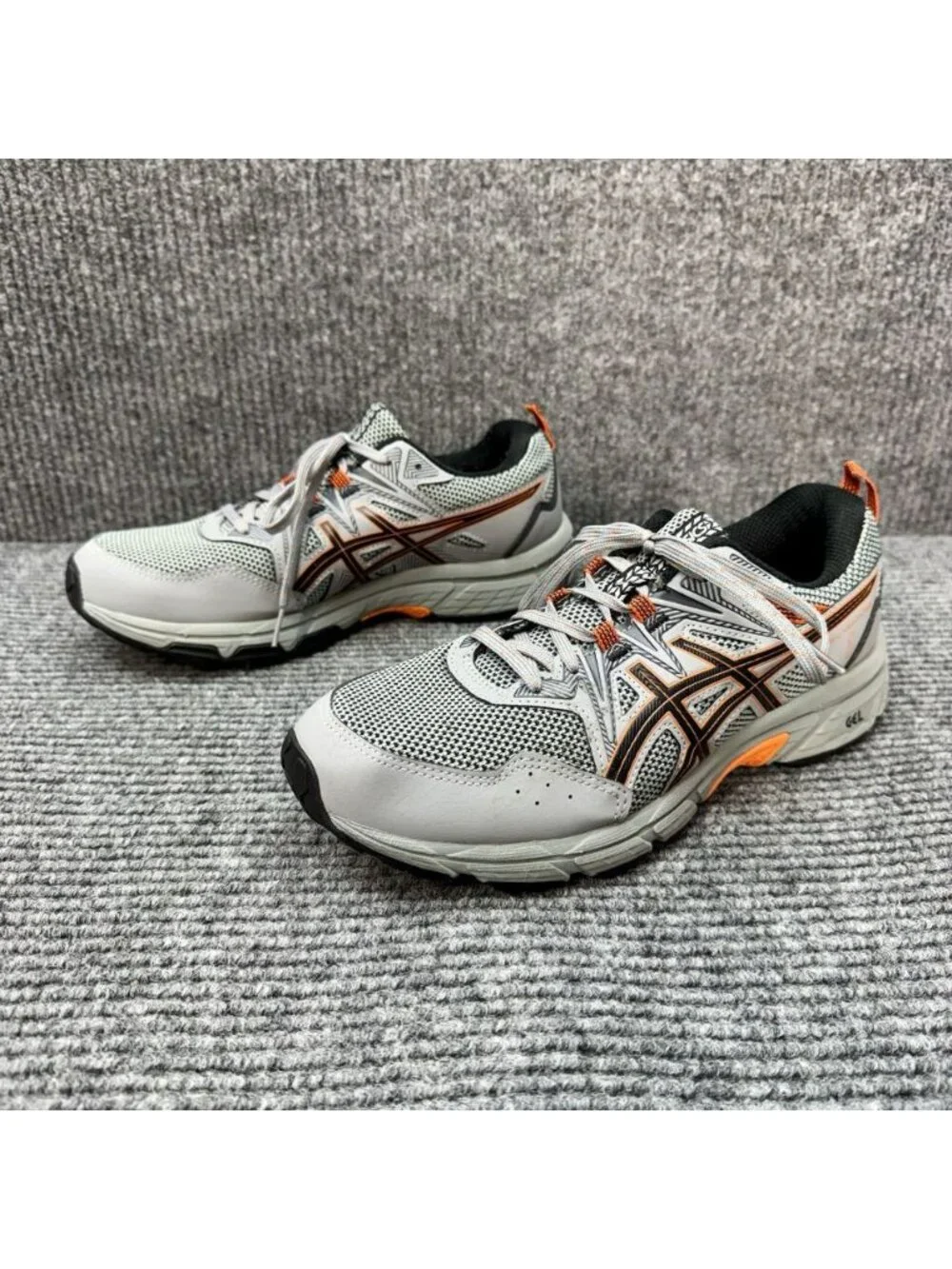 Asics Gel-Venture 8 Shoes Mens US 8 Extra Wide Gray Orange Running 1011A826